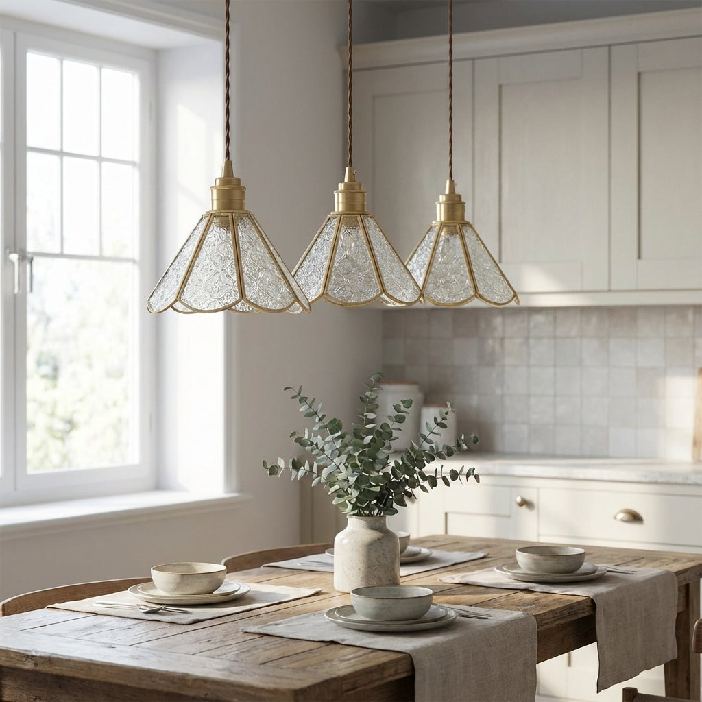 Brass Glass Pendant Light - 227GPL - Modefinity