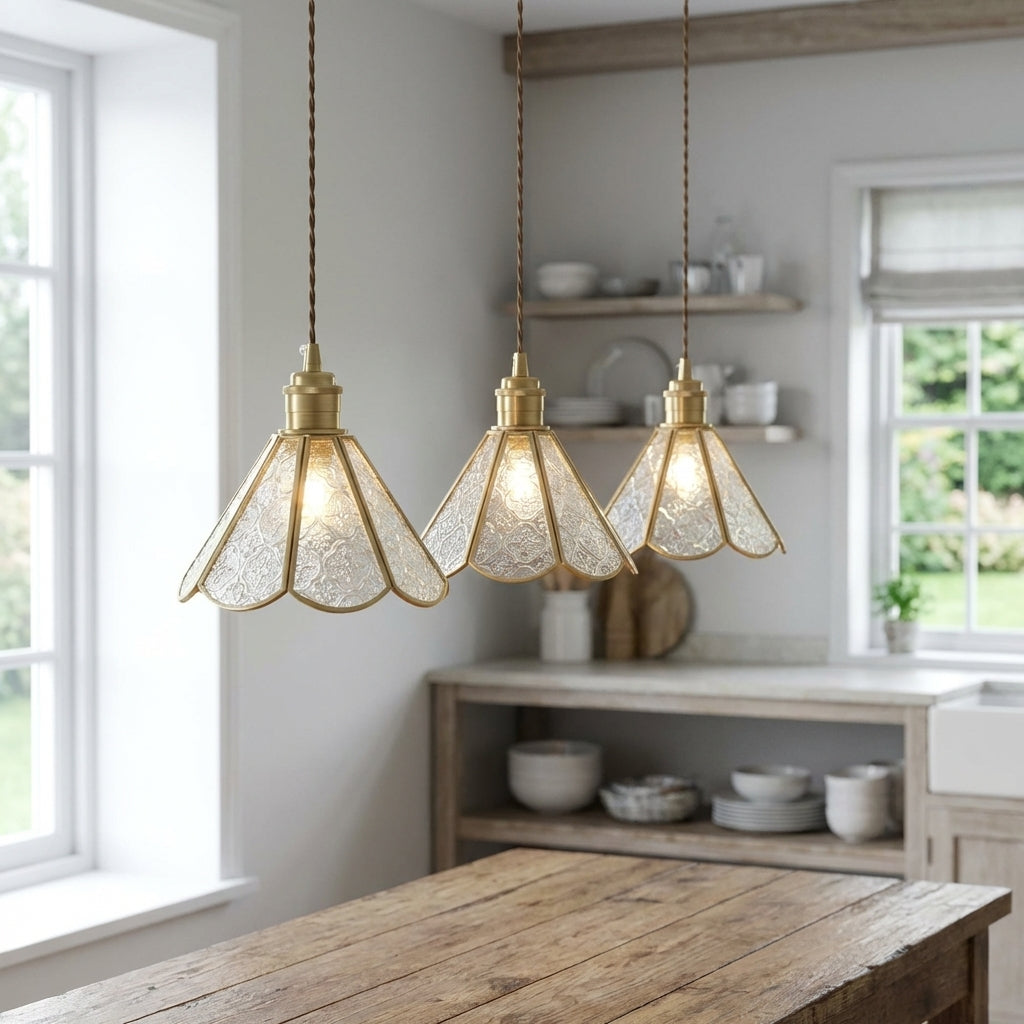 Brass Glass Pendant Light - 227GPL - Modefinity