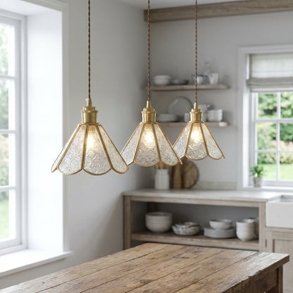Brass Glass Pendant Light - 227GPL - Modefinity