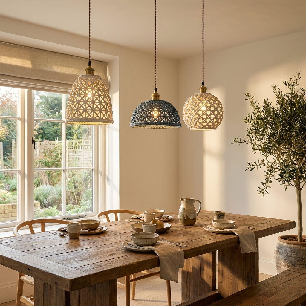 Braided Ceramic Pendant Light - 202CPL - Modefinity