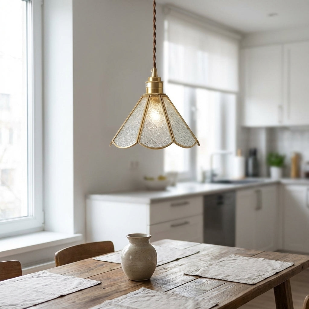 Brass Glass Pendant Light - 227GPL - Modefinity