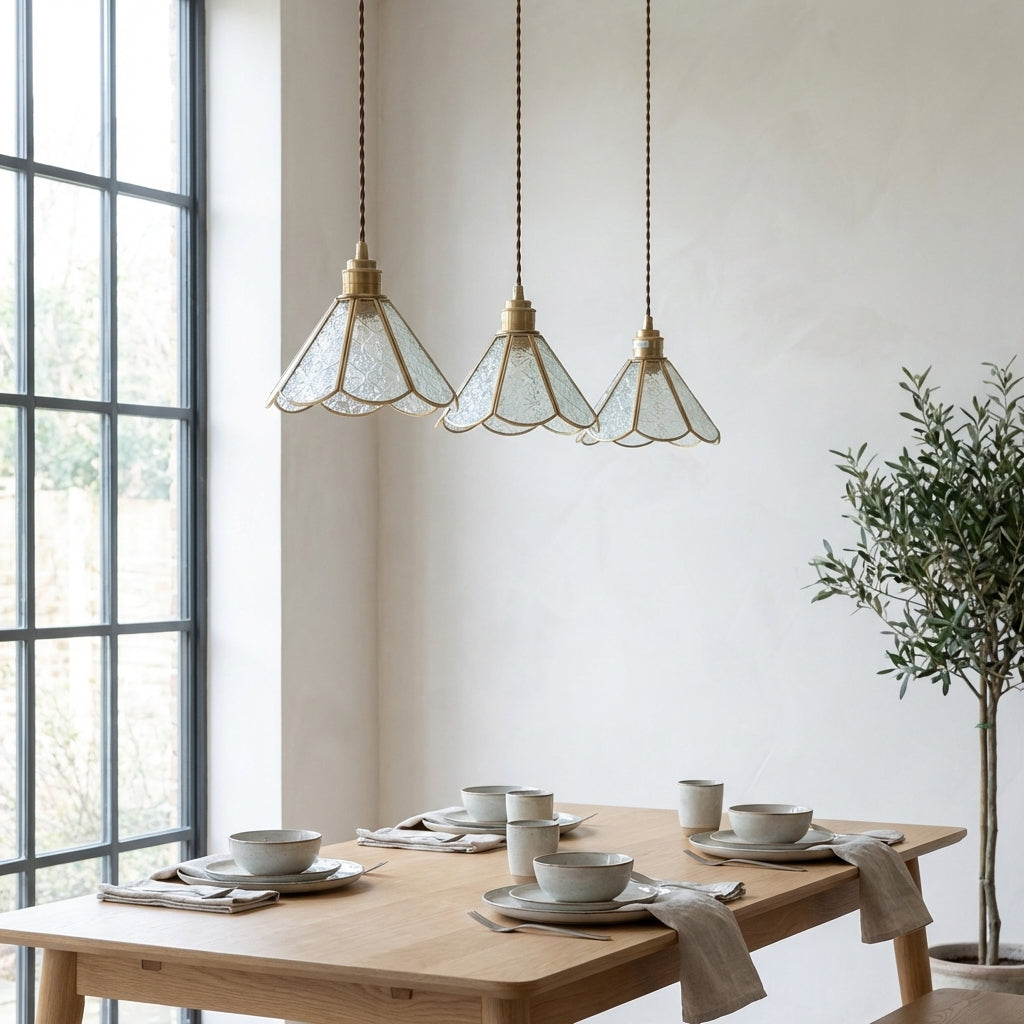 Brass Glass Pendant Light - 227GPL - Modefinity