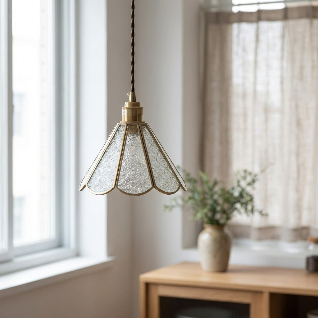 Brass Glass Pendant Light - 227GPL - Modefinity