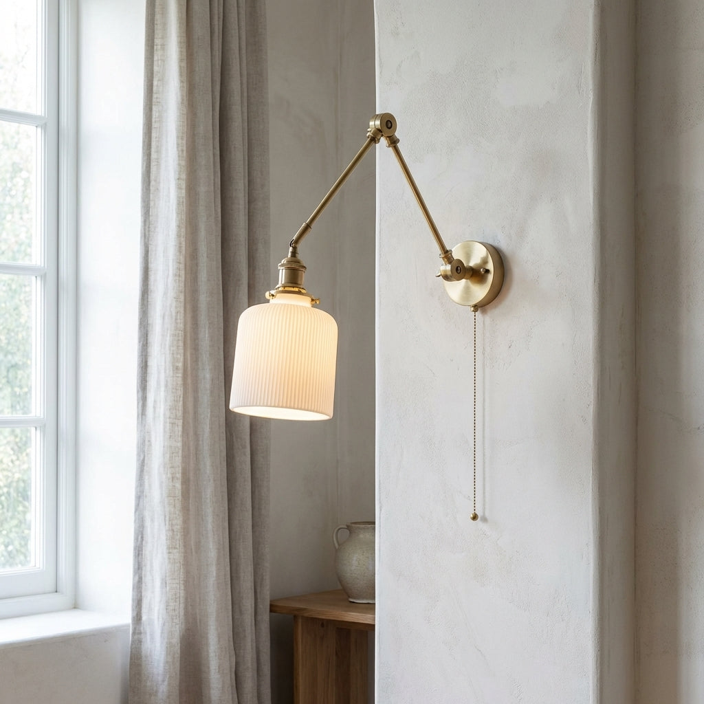 White Ceramic Wall Light - 213ST - Modefinity