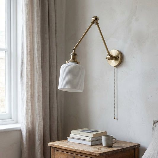White Ceramic Wall Light - 213ST - Modefinity