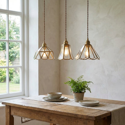 Brass Glass Pendant Light - 226GPL - Modefinity