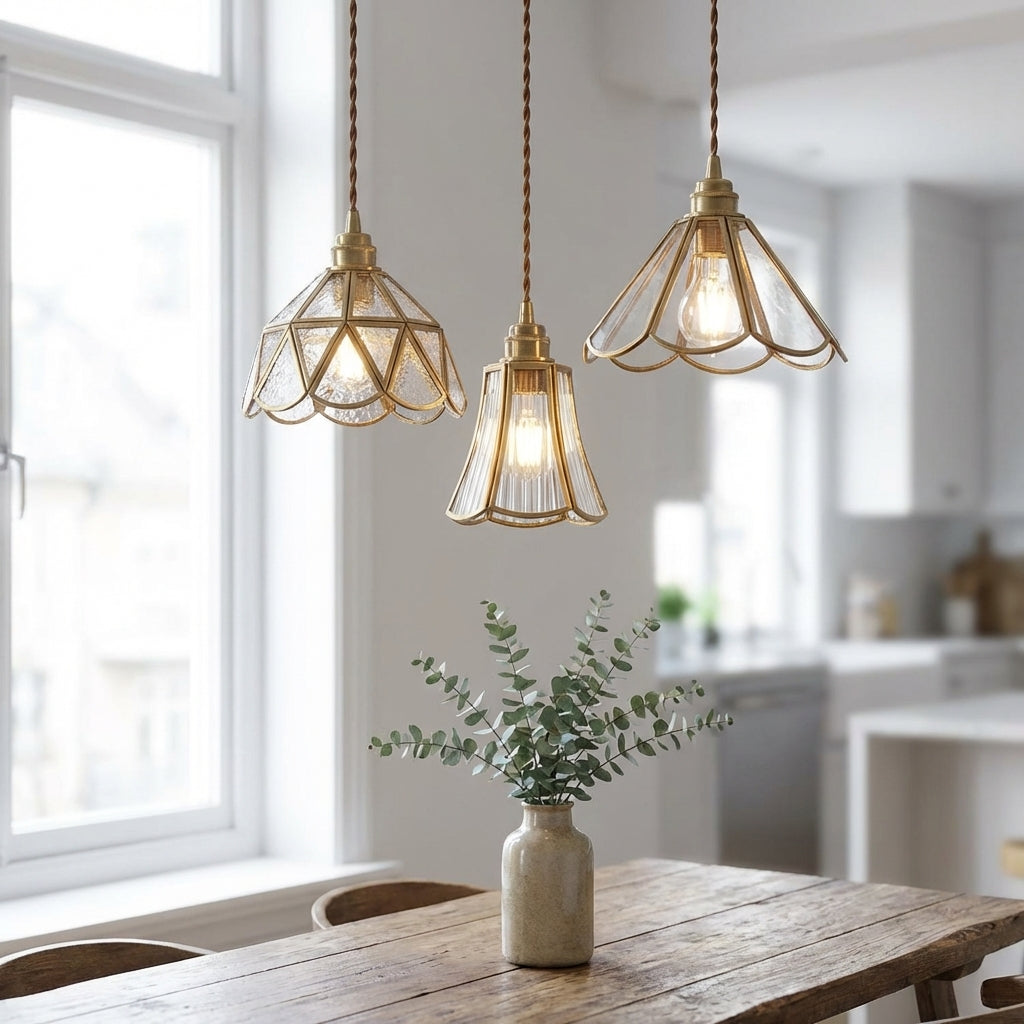 Brass Glass Pendant Light - 226GPL - Modefinity