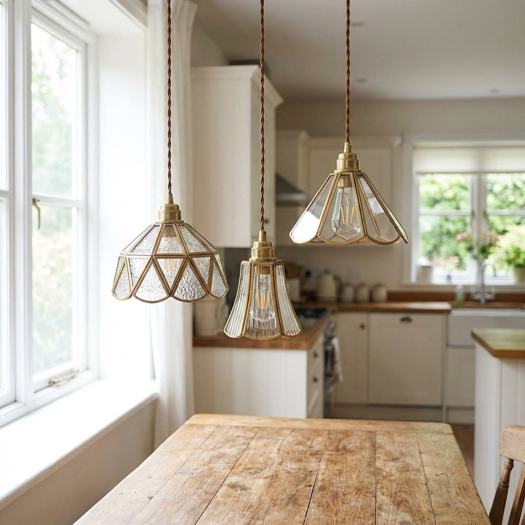 Brass Glass Pendant Light - 226GPL - Modefinity