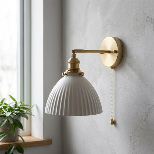 White Ceramic Wall Light - 226ST - Modefinity