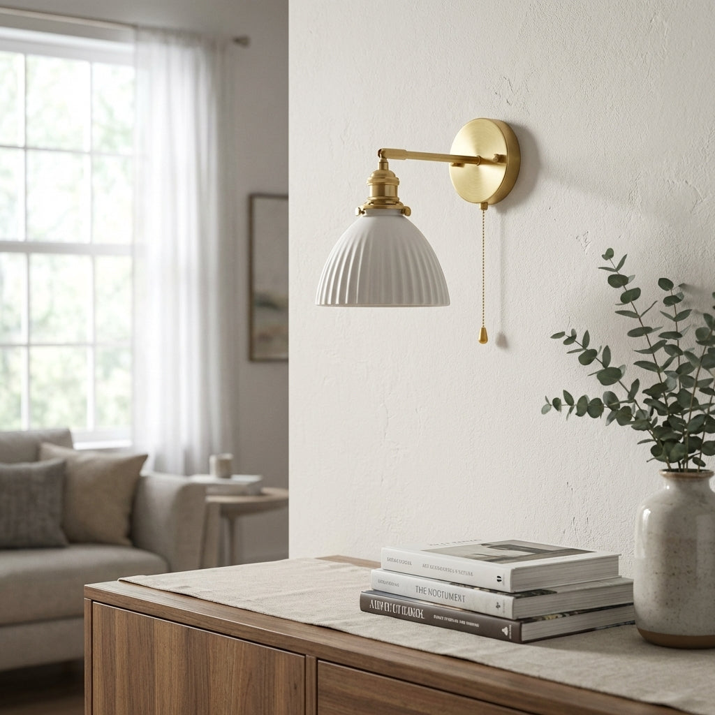 White Ceramic Wall Light - 226ST - Modefinity