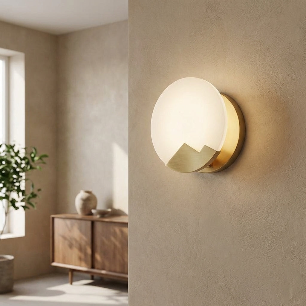 Marble Alabaster Brass Wall Light - 202MWL - Modefinity