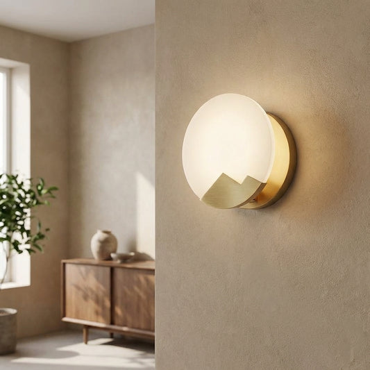 Marble Alabaster Brass Wall Light - 202MWL - Modefinity