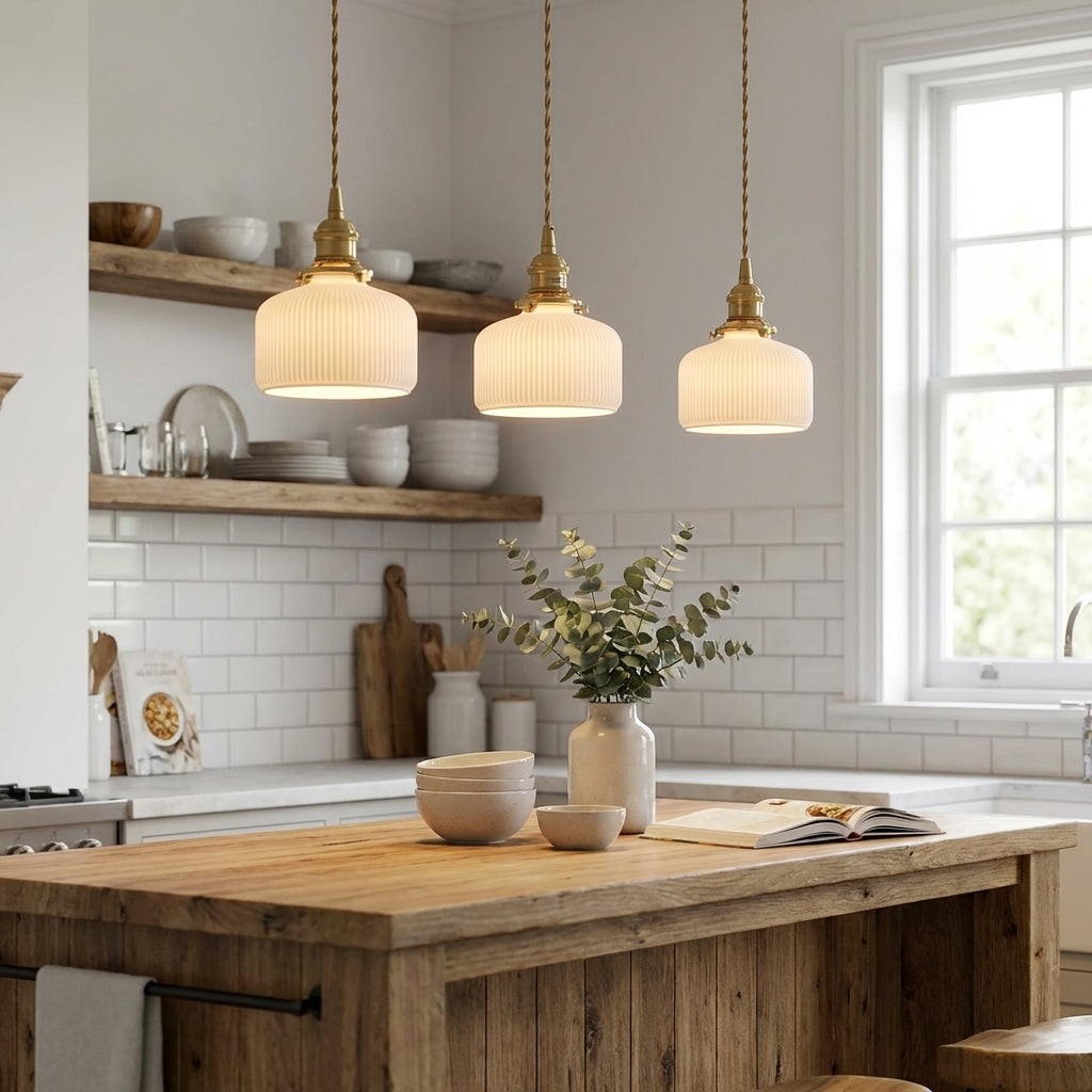 Ceramic Brass Pendant Light - 102PL - Modefinity
