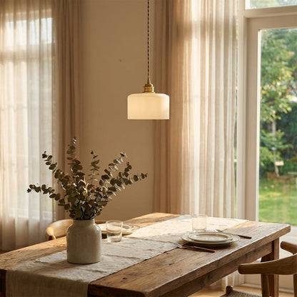 White Glass Pendant Light - 204GPL - Modefinity