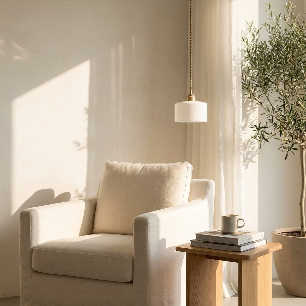 White Glass Pendant Light - 204GPL - Modefinity