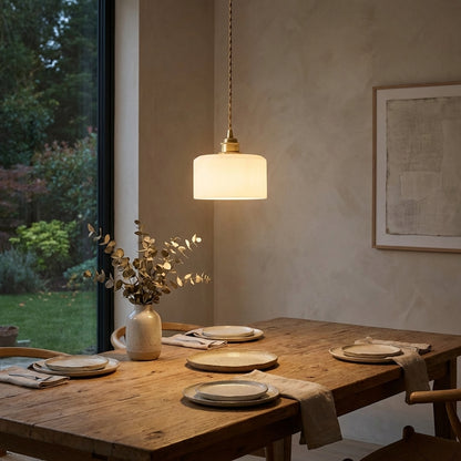 White Glass Pendant Light - 204GPL - Modefinity