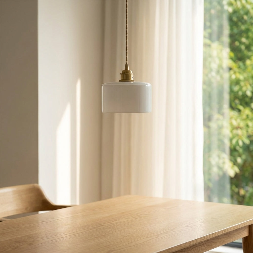 White Glass Pendant Light - 204GPL - Modefinity