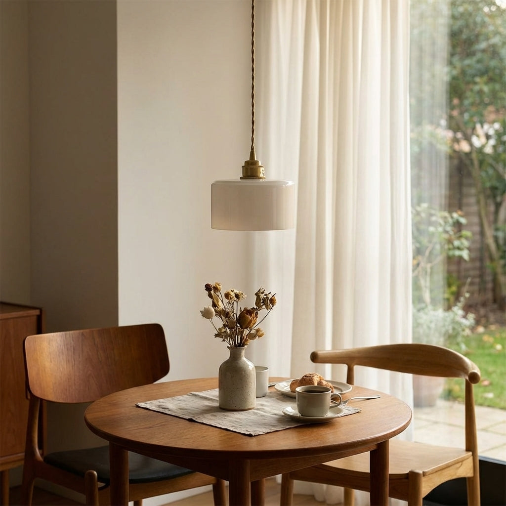 White Glass Pendant Light - 204GPL - Modefinity