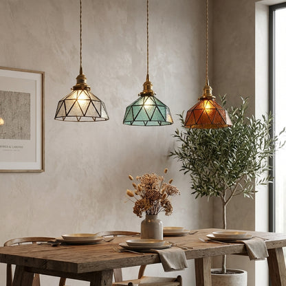 Faux Stained Glass Pendant Light - 209GPL - Modefinity
