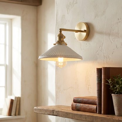 White Ceramic Wall Light - 207ST - Modefinity