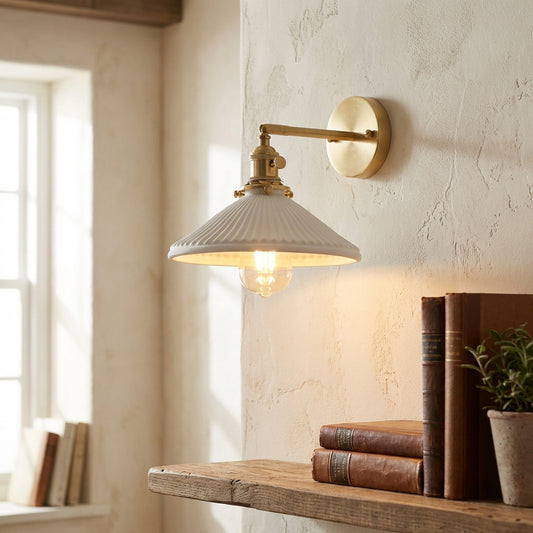 White Ceramic Wall Light - 207ST - Modefinity