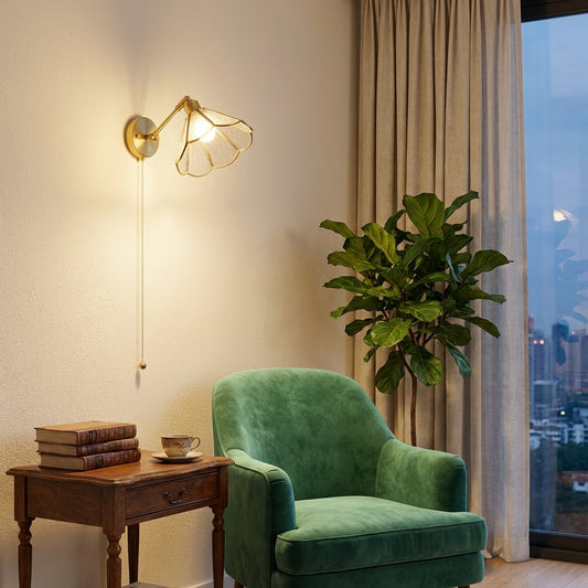Glass Brass Wall Light - 211GBWL - Modefinity