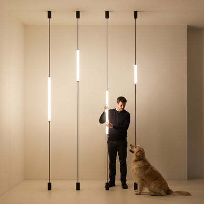Architectural Floor Lamp — Floor-to-Ceiling LED Tube Light - Modefinity