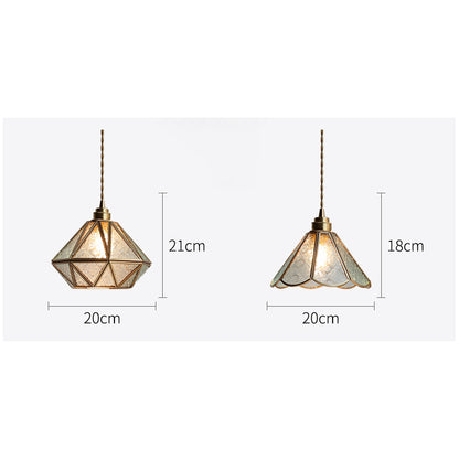 Brass Glass Pendant Light - 230GPL - Modefinity