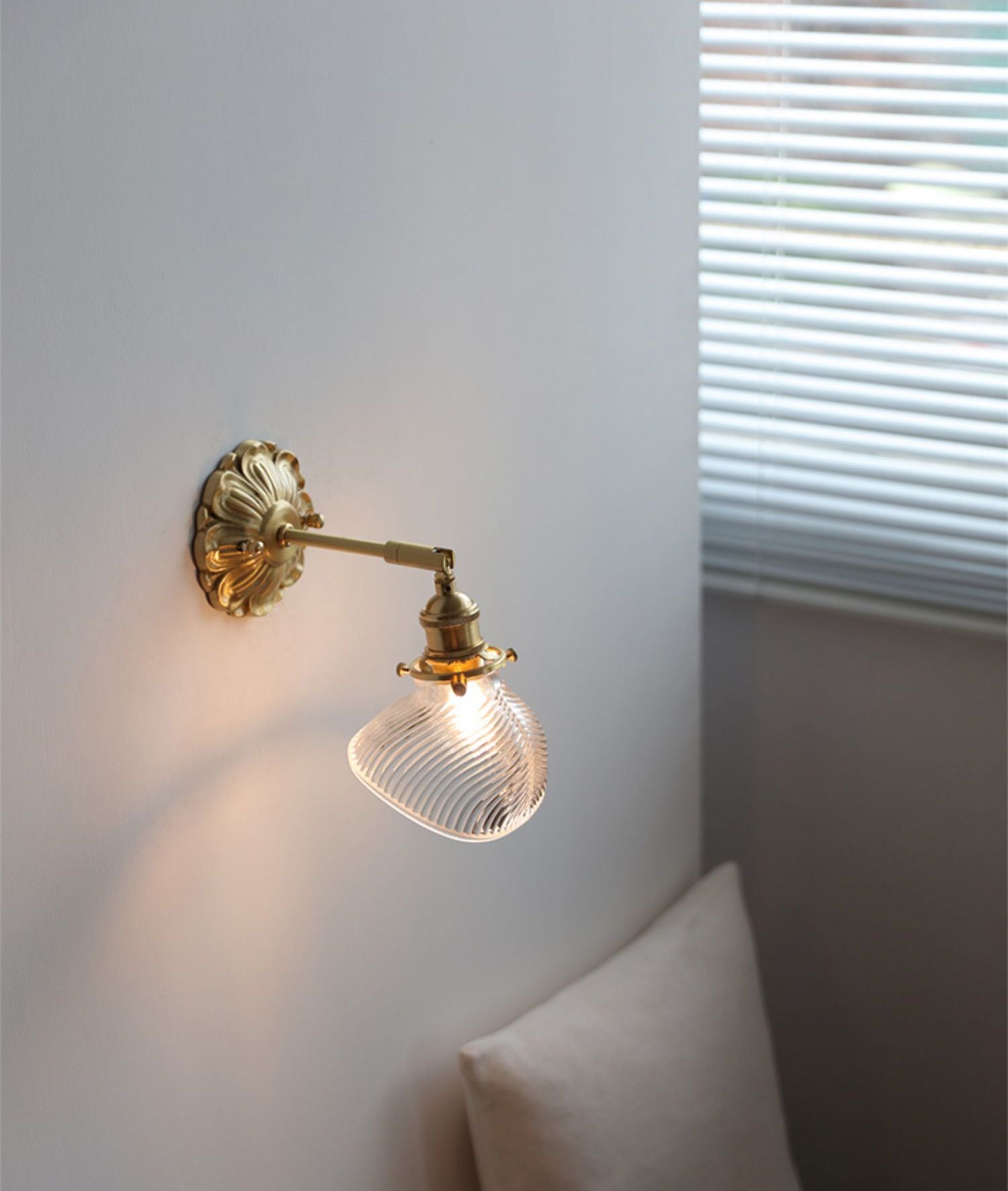 Glass Brass Wall Sconce Light - 231GBWL - Modefinity