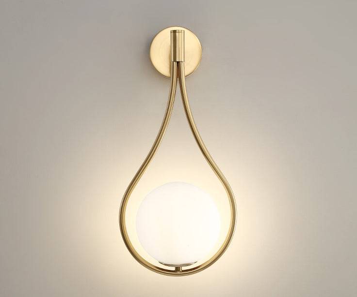 Gold Frosted Glass Wall Light - 203GWL - Modefinity