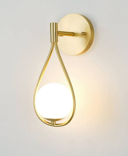 Gold Frosted Glass Wall Light - 208GWL - Modefinity