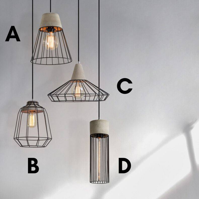 Gray Cement Pendant Light - 105CM - Modefinity