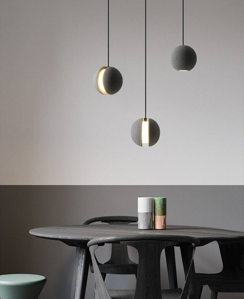 Gray Globe Cement Pendant Light - 110CM - Modefinity