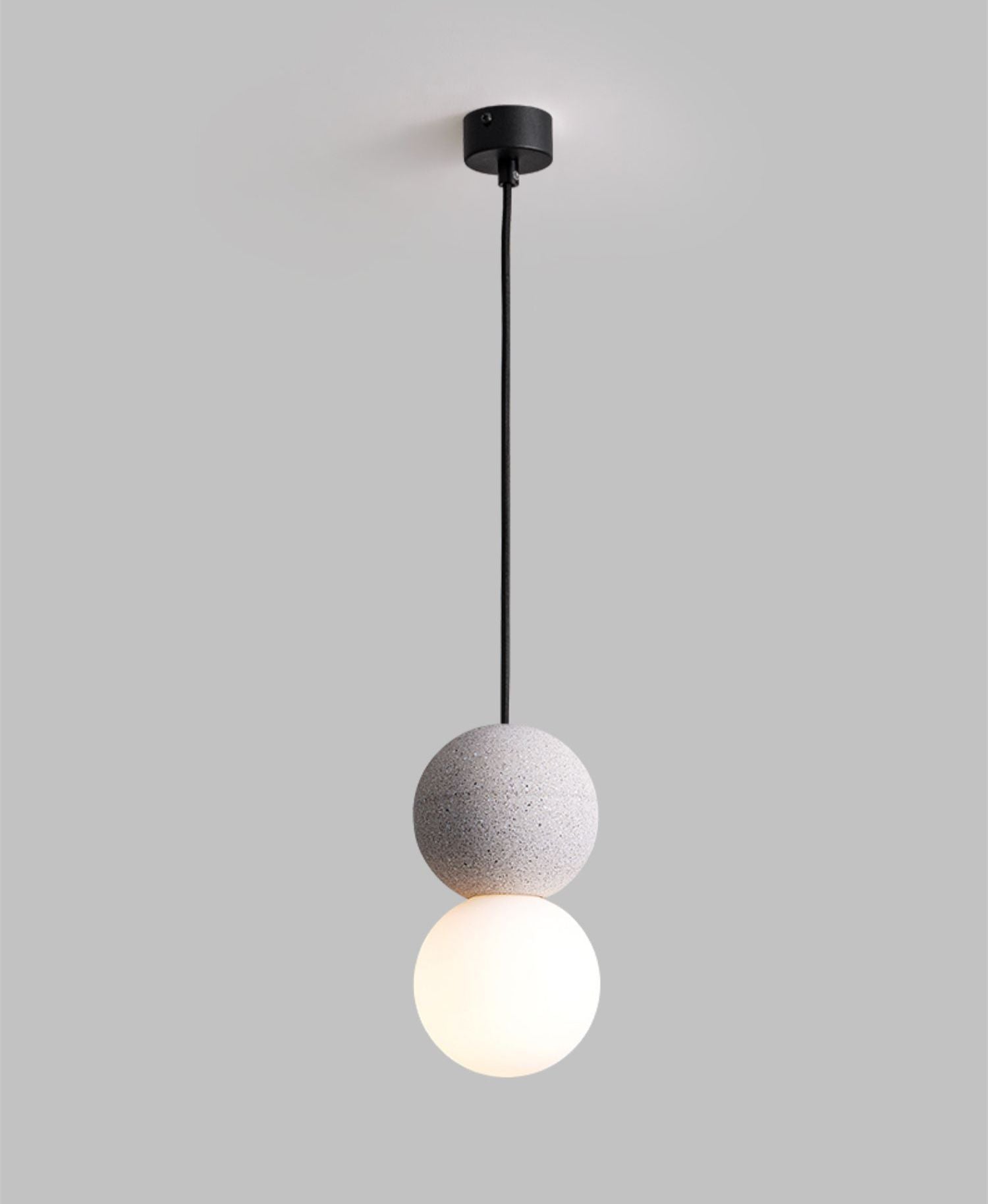 Gray Globe Cement Pendant Light - 111CM - Modefinity