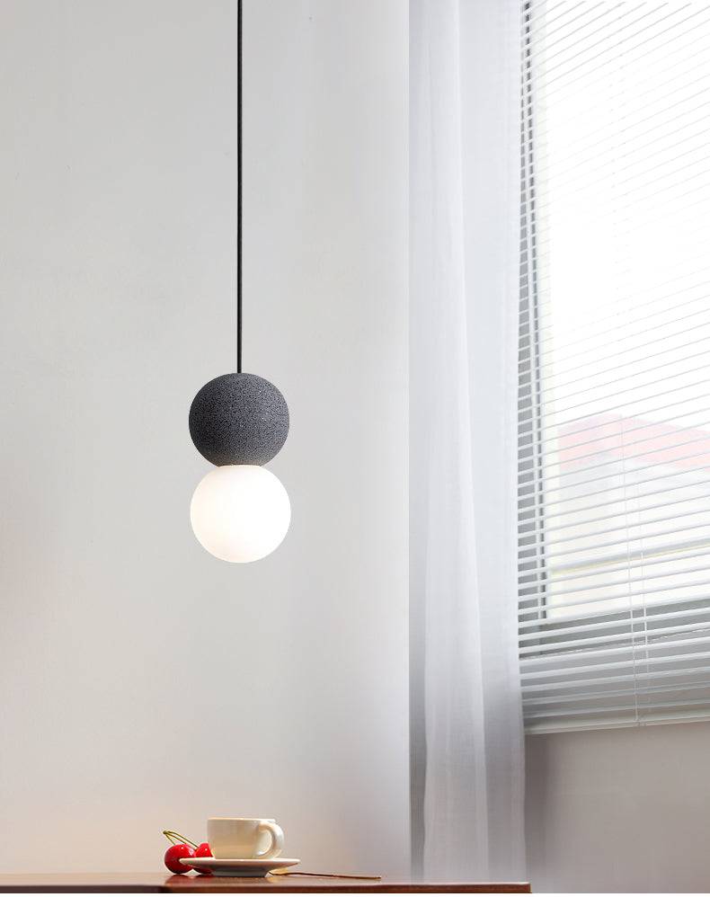 Gray Globe Cement Pendant Light - 111CM - Modefinity