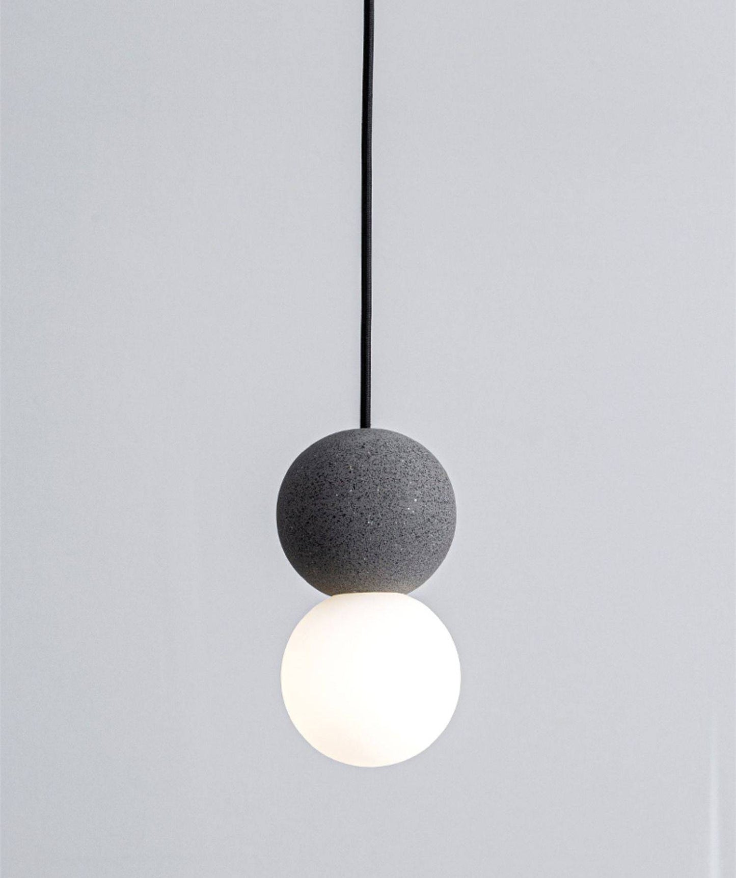 Gray Globe Cement Pendant Light - 111CM - Modefinity