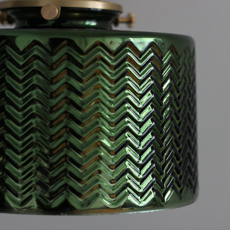 Green Glass Brass Wall Light - 232GBWL - Modefinity