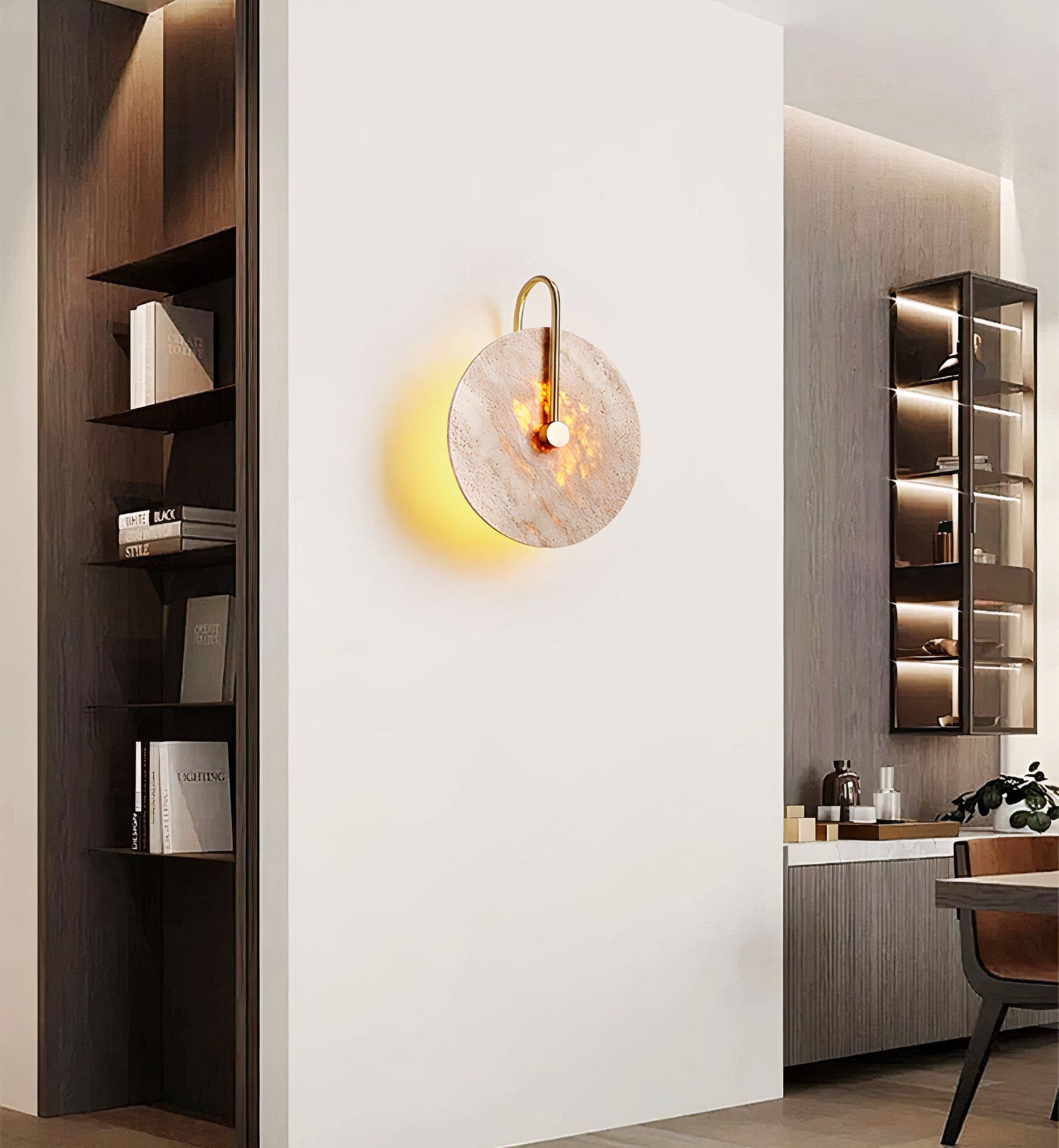 Illuminated Stone Wall Light - Modern Luxe - Modefinity