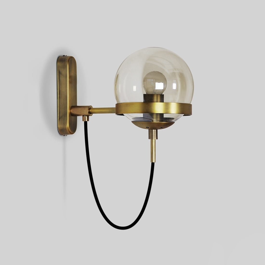 Gold Double Glass Wall Light - 206GWL - Modefinity