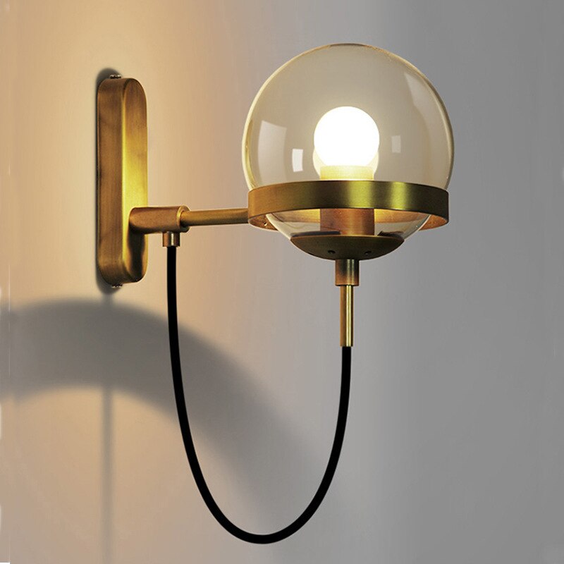 Gold Double Glass Wall Light - 206GWL - Modefinity