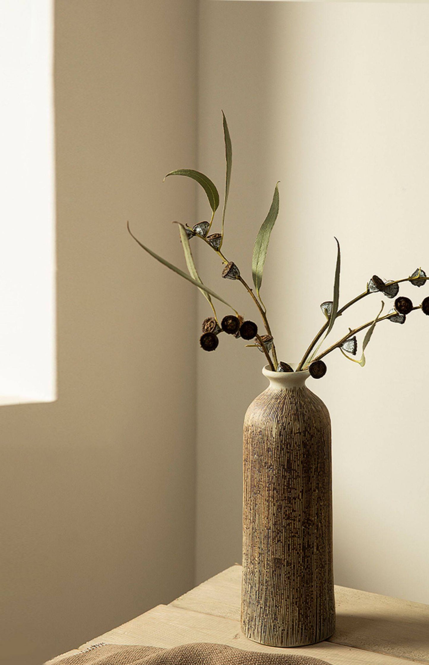 Japandi Dark Ceramic Vases