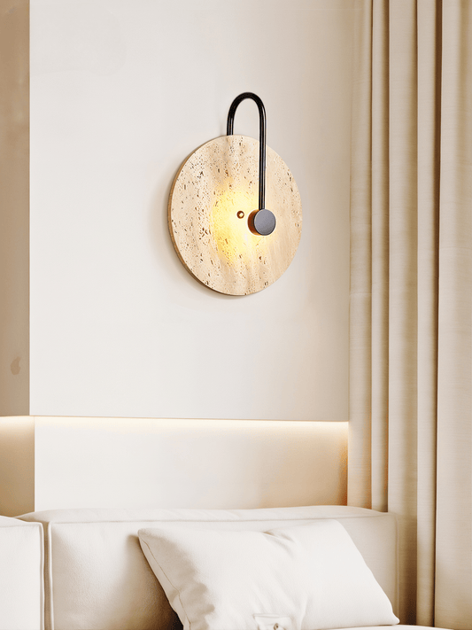 Japandi Stone Wall Light - Sleek Industrial - Modefinity