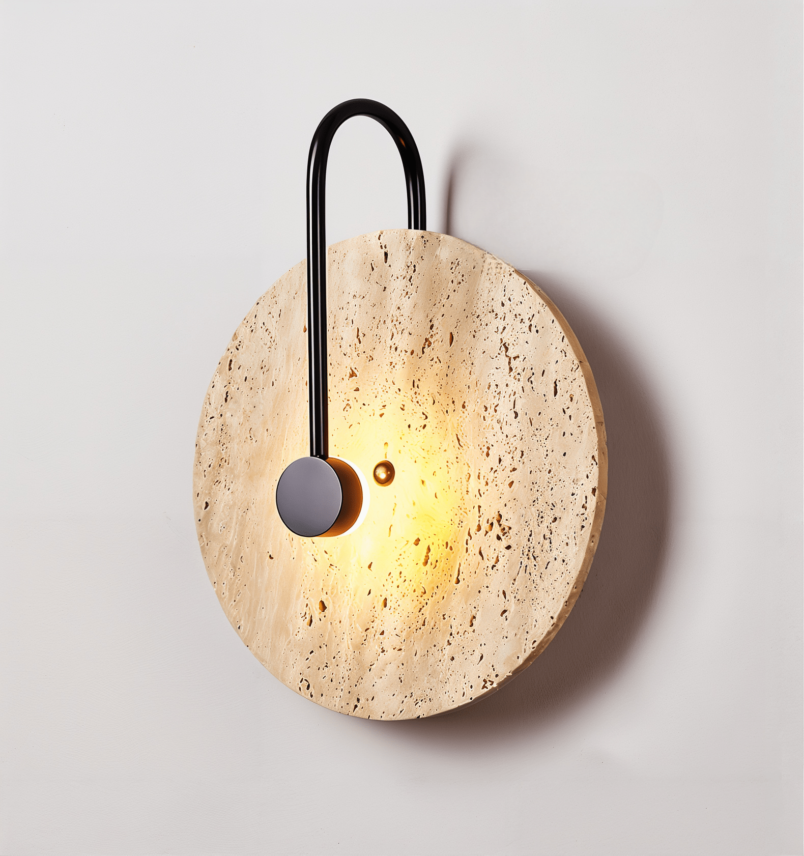 Japandi Stone Wall Light - Sleek Industrial - Modefinity