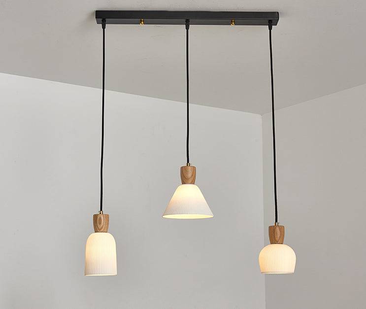 Japandi Wood Style Ceramic Pendant Light - 209CPL - Modefinity