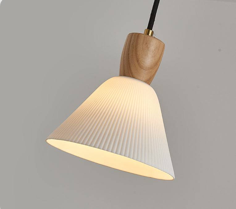 Japandi Wood Style Ceramic Pendant Light - 209CPL - Modefinity