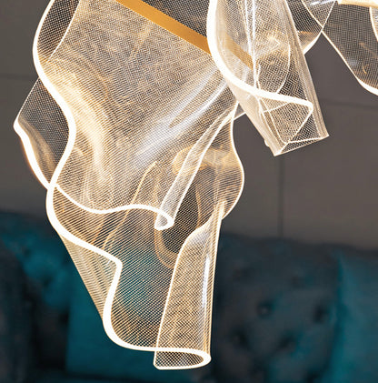 Waving Leaf Postmodern LED Chandelier - 1CH9 - Modefinity