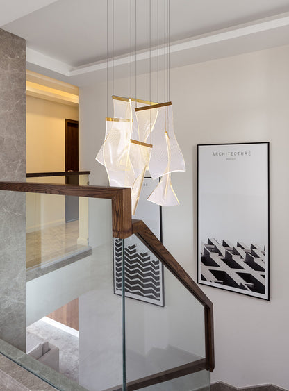 Waving Leaf Postmodern LED Chandelier - 1CH9 - Modefinity