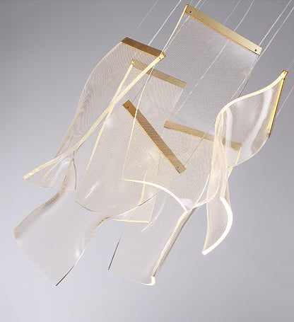 Waving Leaf Postmodern LED Chandelier - 1CH9 - Modefinity