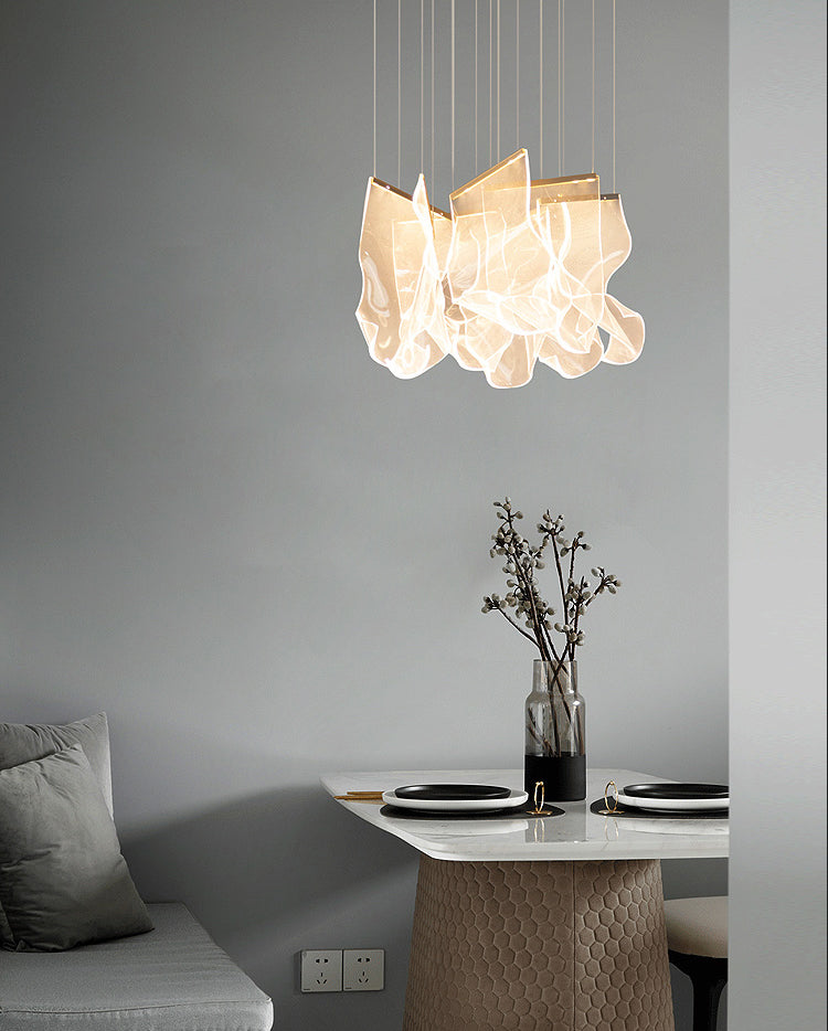 Waving Leaf Postmodern LED Chandelier - 1CH9 - Modefinity