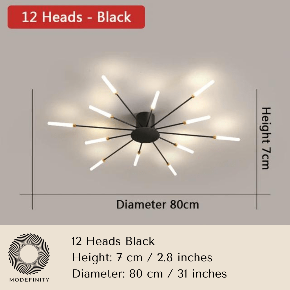 Luxurious Starburst LED Chandelier